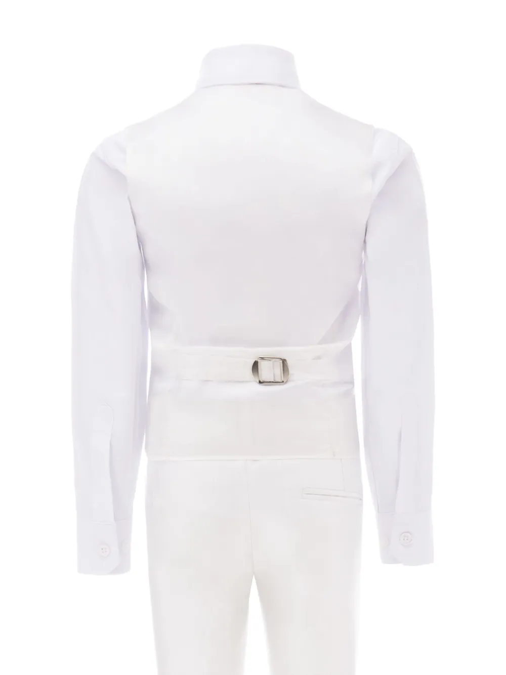 Moustache Peak-lapels Three-piece Suit In White
