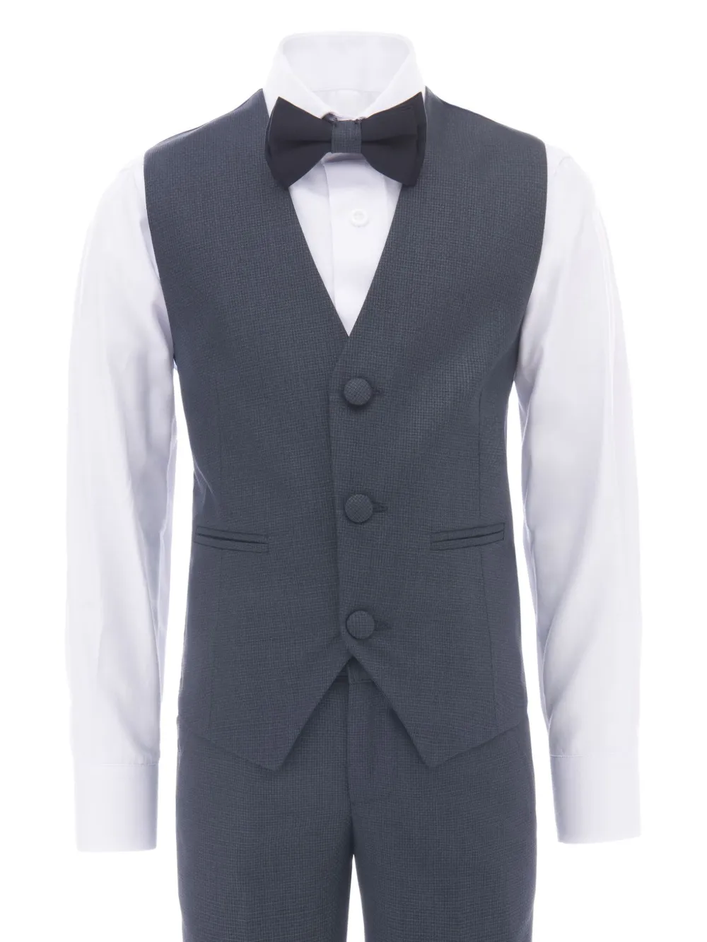 Moustache Driedelig pak met puntige revers Grijs