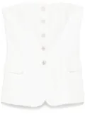 Maje crystal-buttons top - White