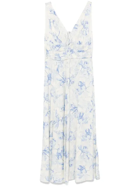 Maje Midikleid mit Blumenmuster