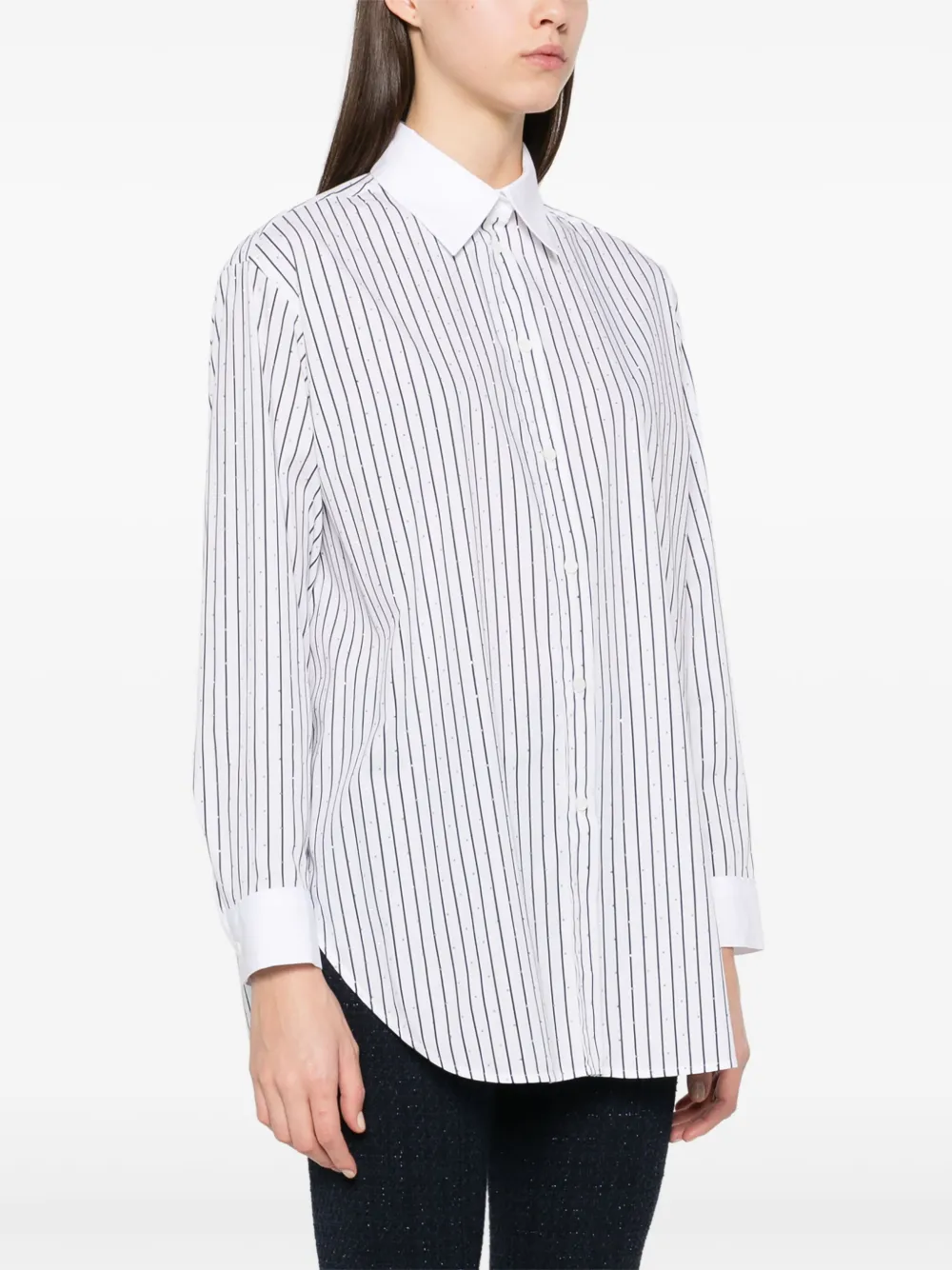 Maje Gestreept Blouse Wit