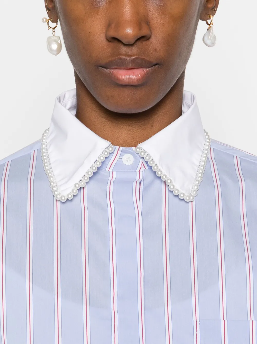 Maje Gestreept blouse Blauw