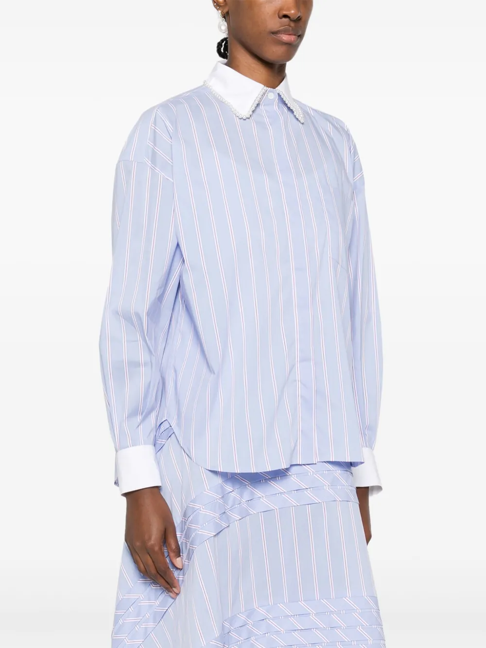 Maje Gestreept blouse Blauw