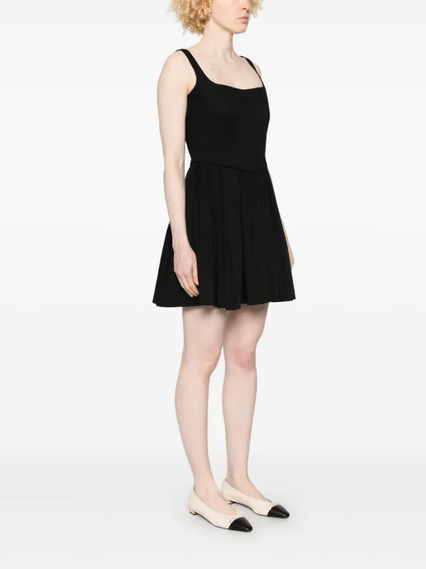 Maje Vestido Corto Con Diseño Plisado Negro FARFETCH MX