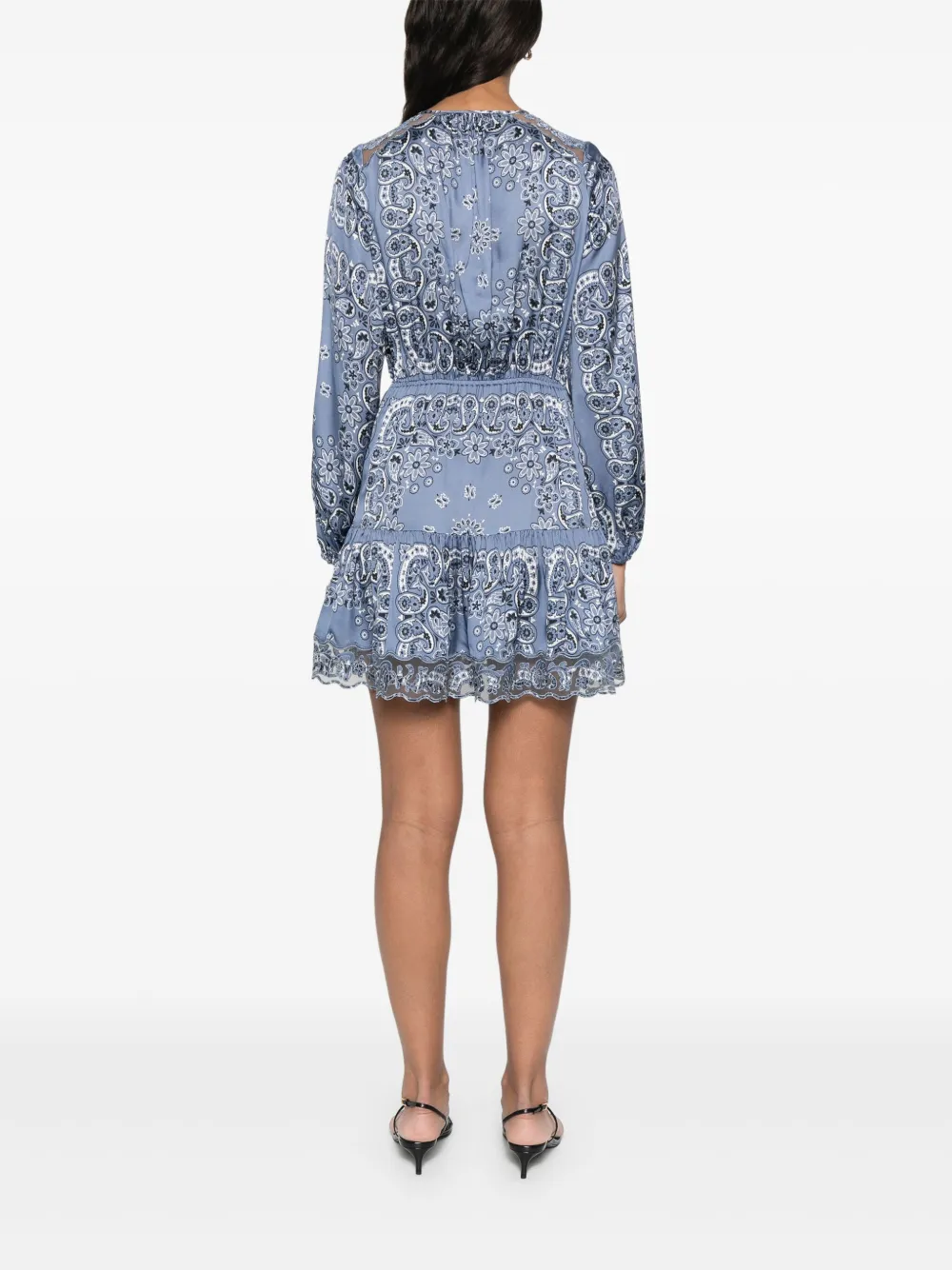 Maje Mini-jurk met bloemenprint Blauw