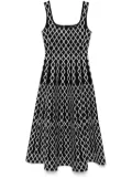 Maje geometric-print midi dress - Black