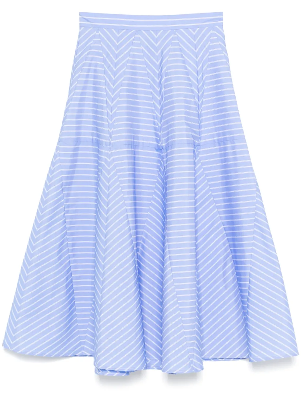 SANDRO Saia midi listrada | Azul | Image 1