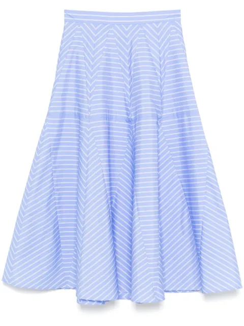 SANDRO striped midi skirt