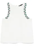 Maje crystal-embellished tank top - White