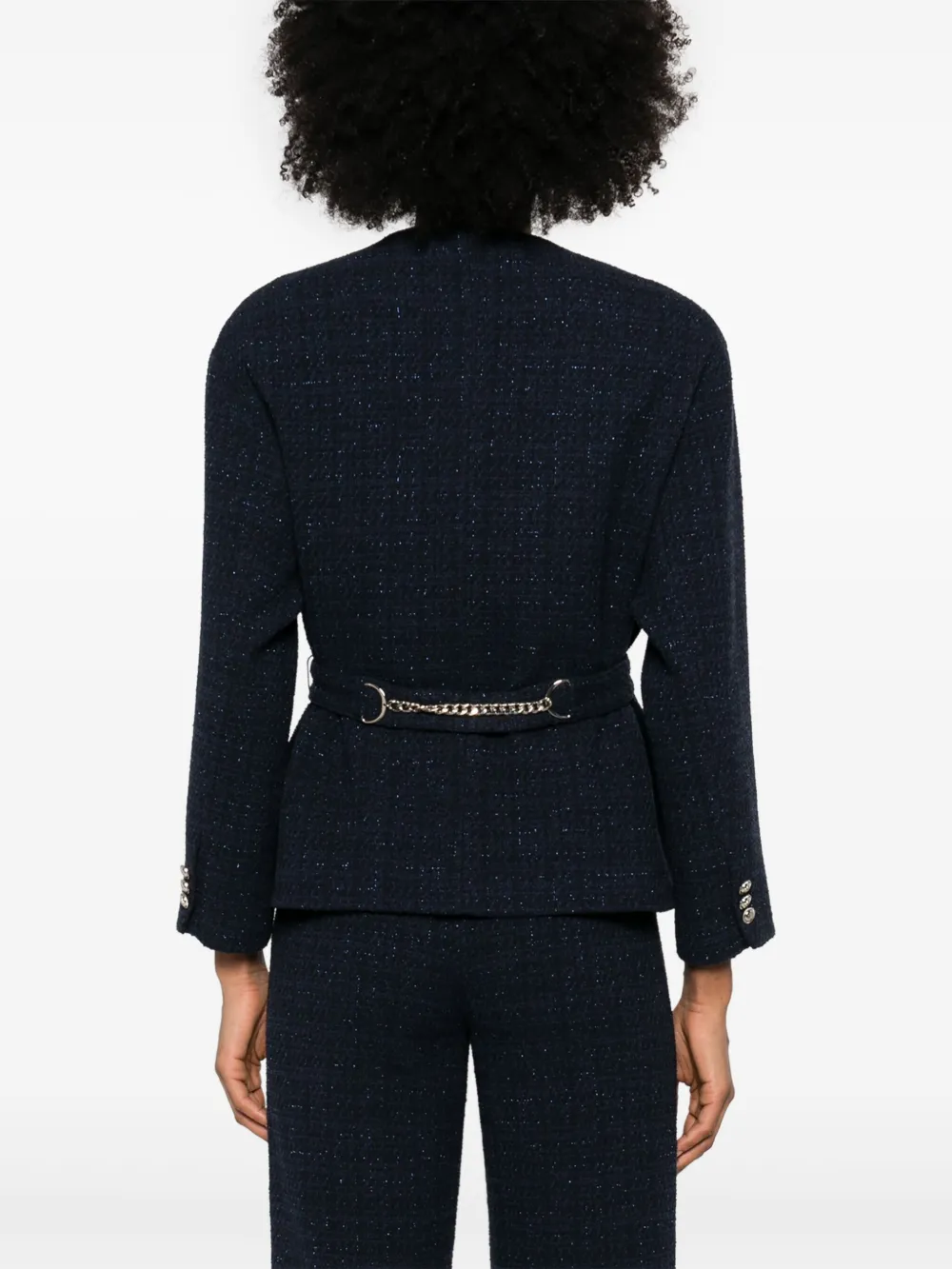 Maje Tweed jack Blauw