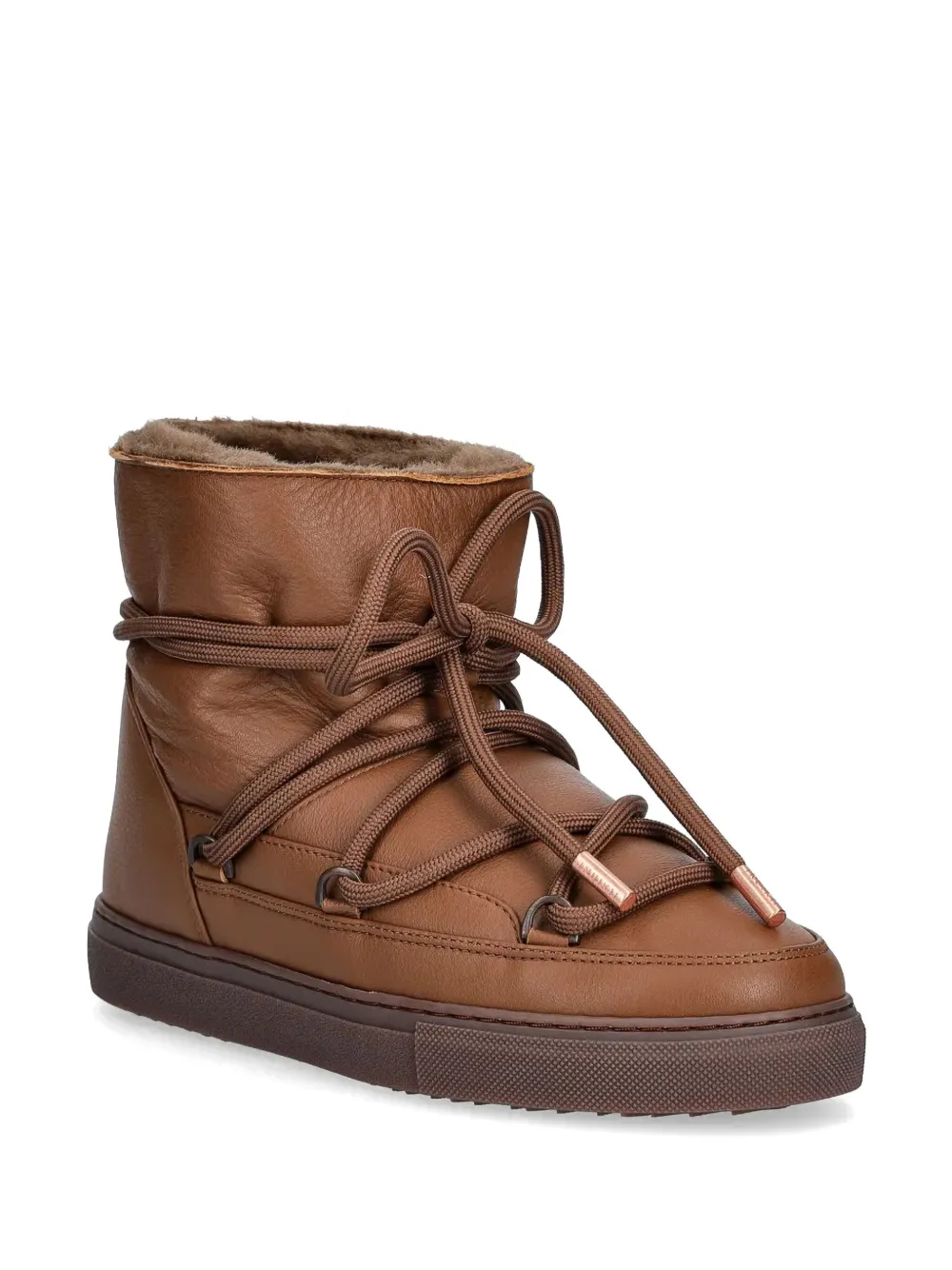 Inuikii Leather Lace-up Boots In Brown