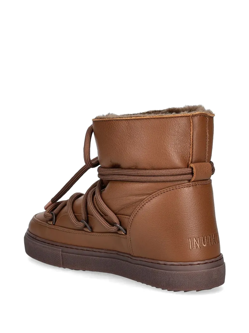 Inuikii Leather Lace-up Boots In Brown