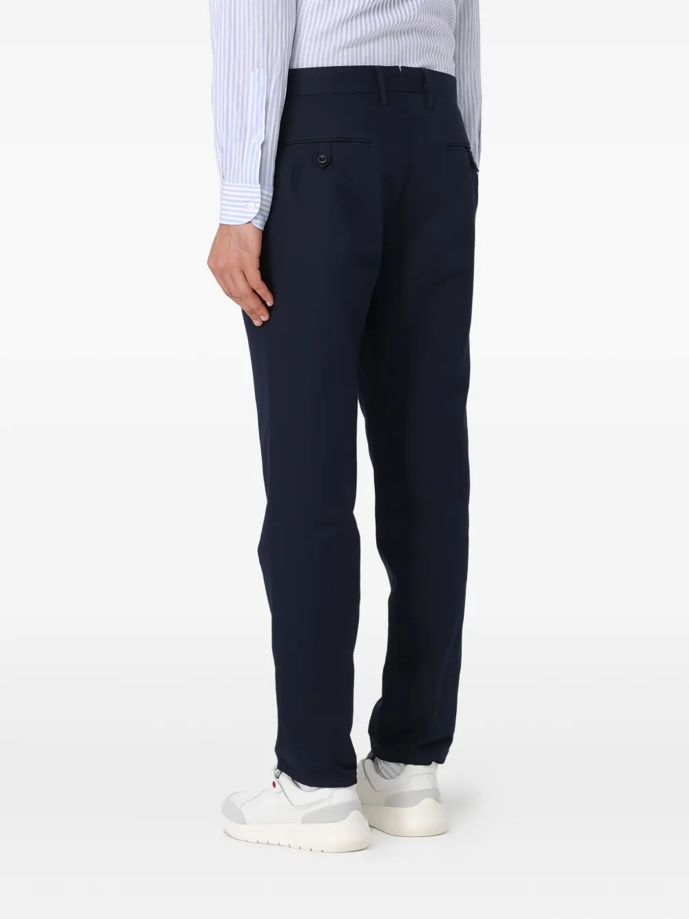Incotex Broek met geplooid detail Blauw