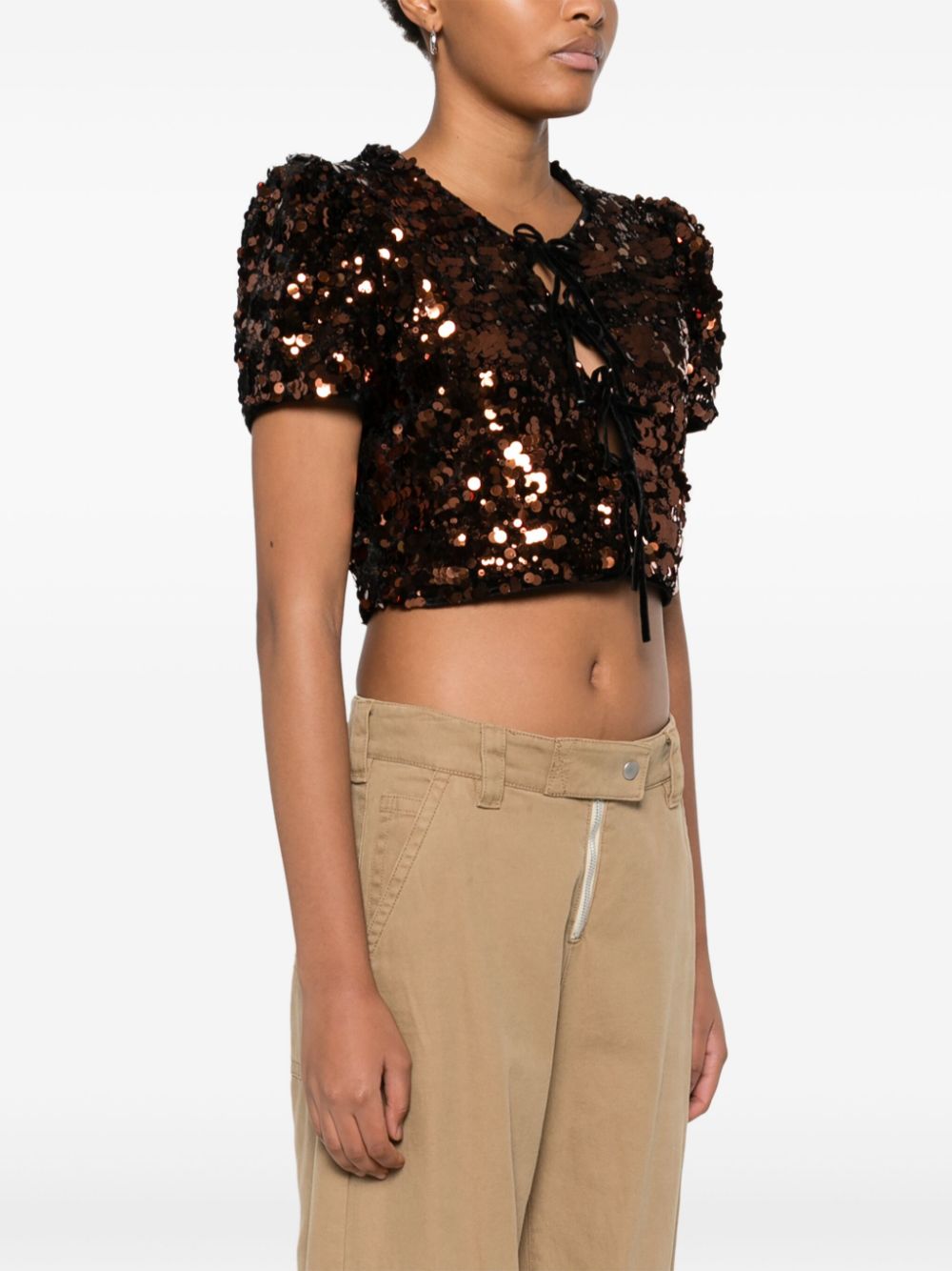 GANNI sequinned blouse Women