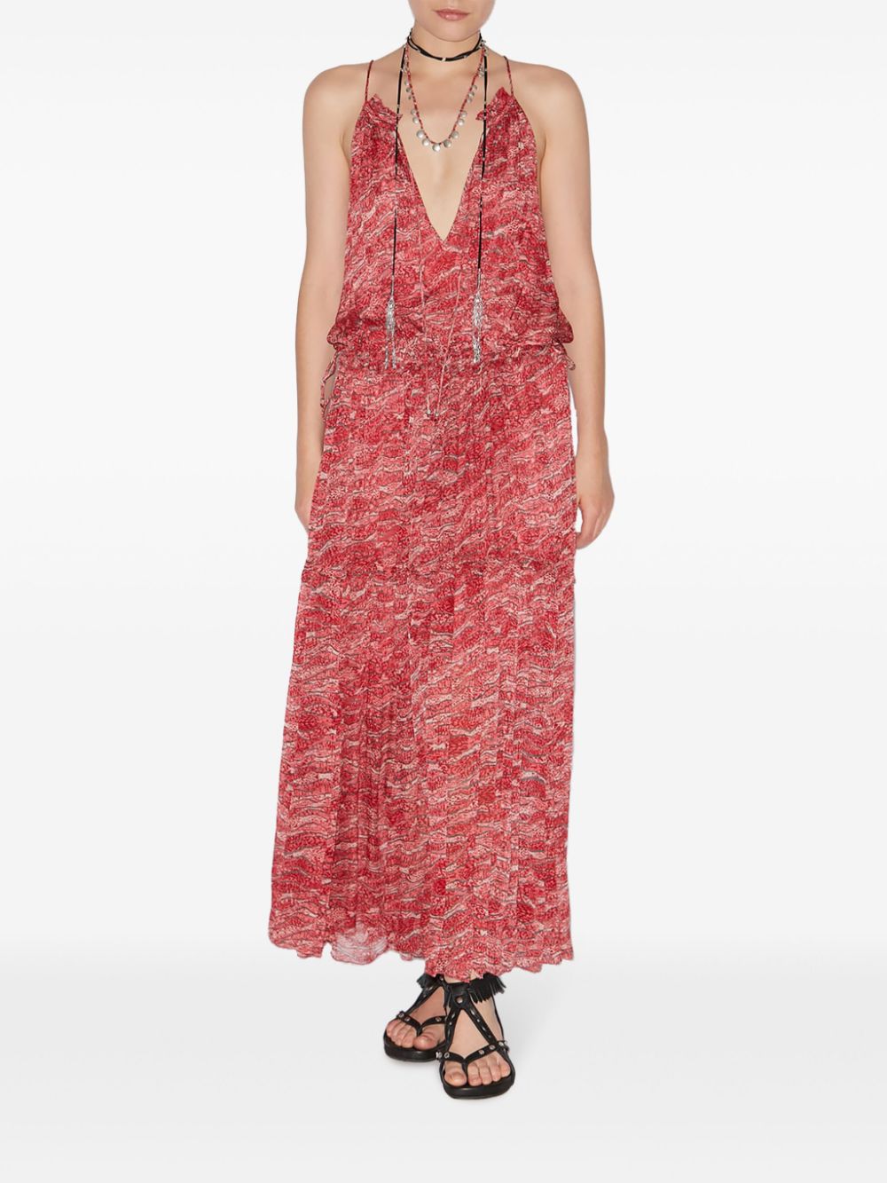 MARANT ÉTOILE Alita maxi-jurk - Rood