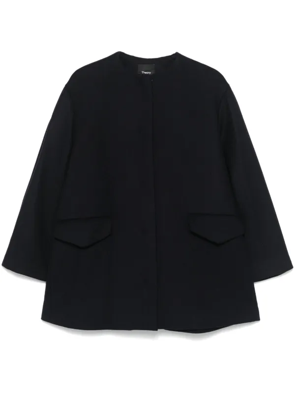 Theory Melton Cape in Blue