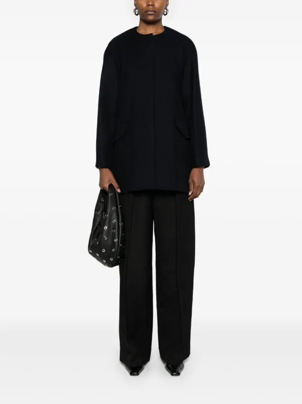 Theory Melton Cape | Blue | FARFETCH