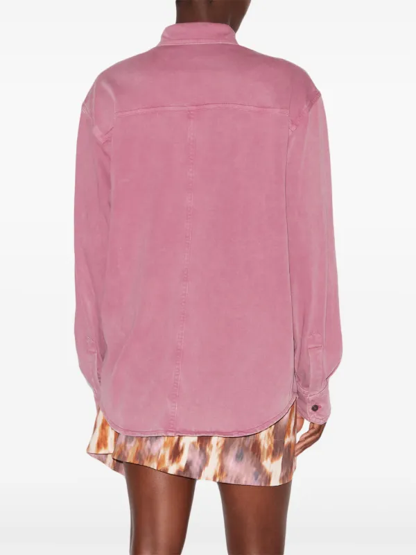 MARANT ÉTOILE ピンク　チェック　フリル　シャツ　美品 Isabel Marant Etoile Britany Women's Plaid Check Printed