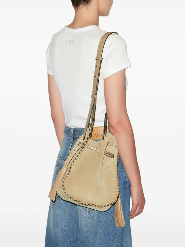 【Isabel Marant】 Silaoスエードショルダーバッグ ISABEL MARANT Mini Silao embroidered suede and leather