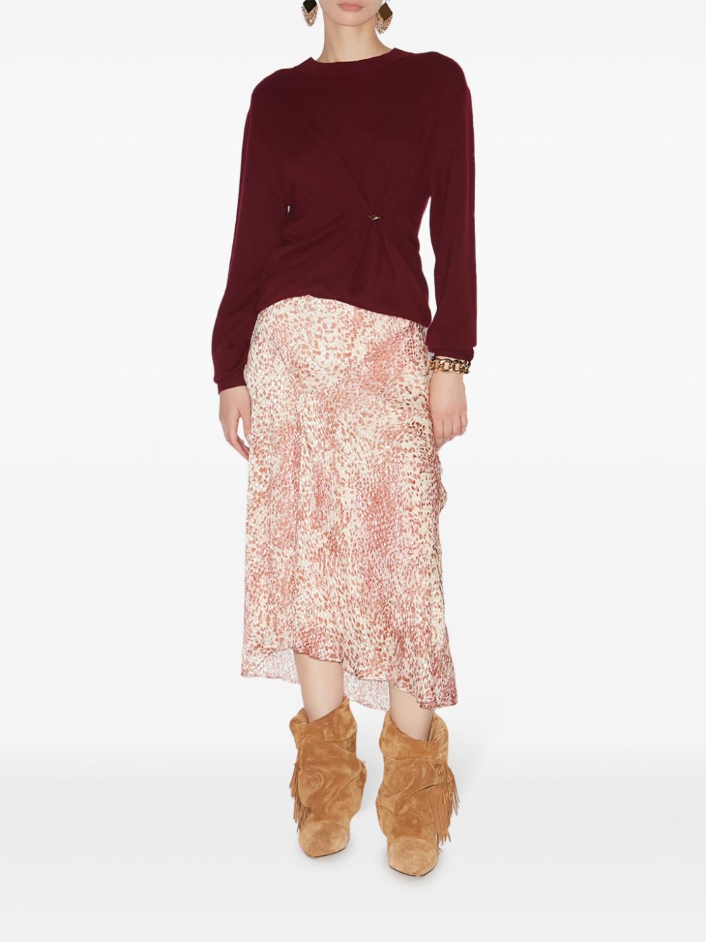 ISABEL MARANT Lisanne midi-rok - Rood