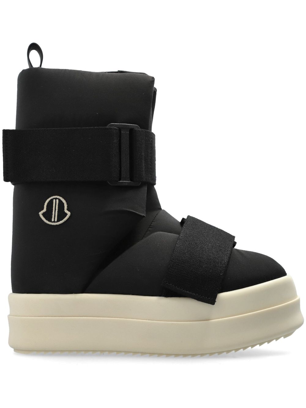 Moncler + Rick Owens logo-patch snow boots Black