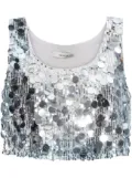 Gestuz GlittaGZ crop top - Silver