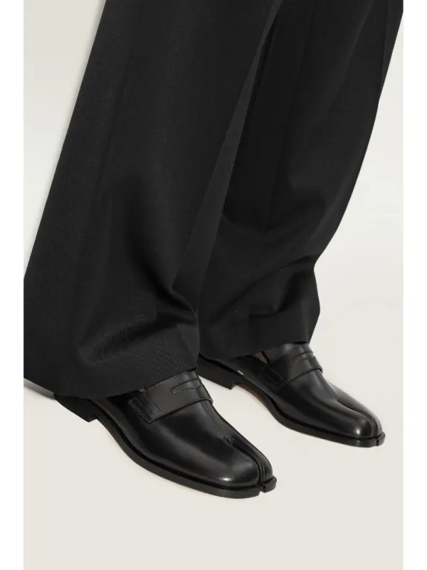 【Maison Margiela】Tabi Lambskin Leather Mules Black 26762374_56468751_600.jpg