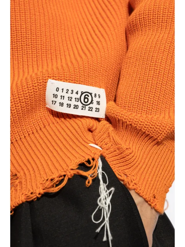 MM6 Maison Margiela ナンバーモチーフ プルオーバー | オレンジ