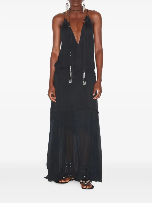 【送料&関税込】Marant Atoile alita Draped Maxi Dress MARANT ÉTOILE Alita Maxi Dress | Black | FARFETCH