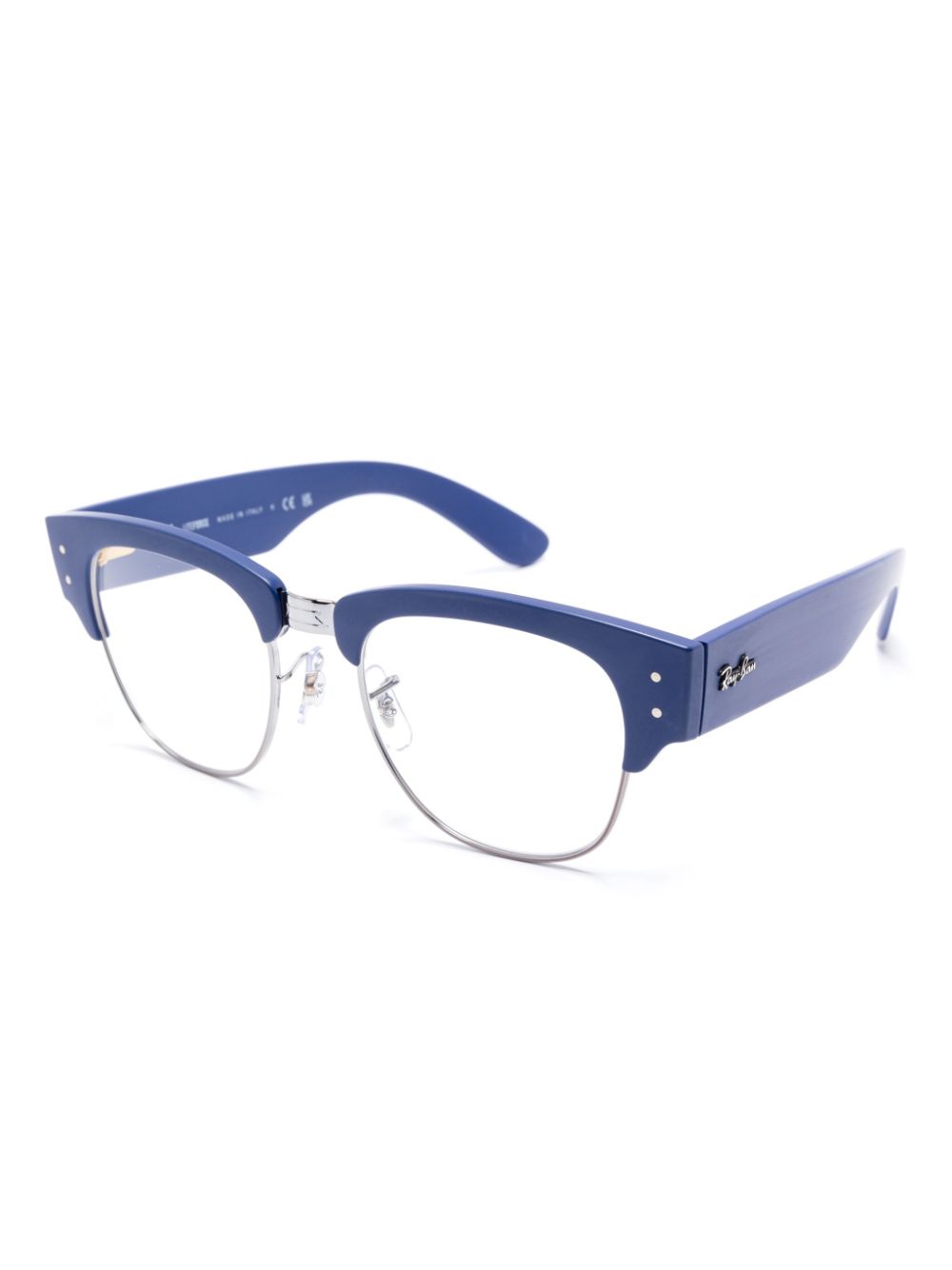 Shop Ray Ban Clubmaster-frame Sunglasses In Blue