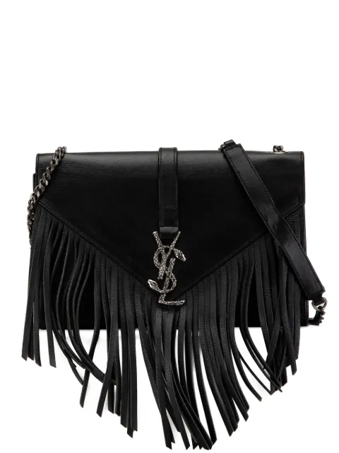 Saint Laurent Pre-Owned 2015 Medium Snake Monogram Fringe Envelope Chain crossbody bag WOMEN