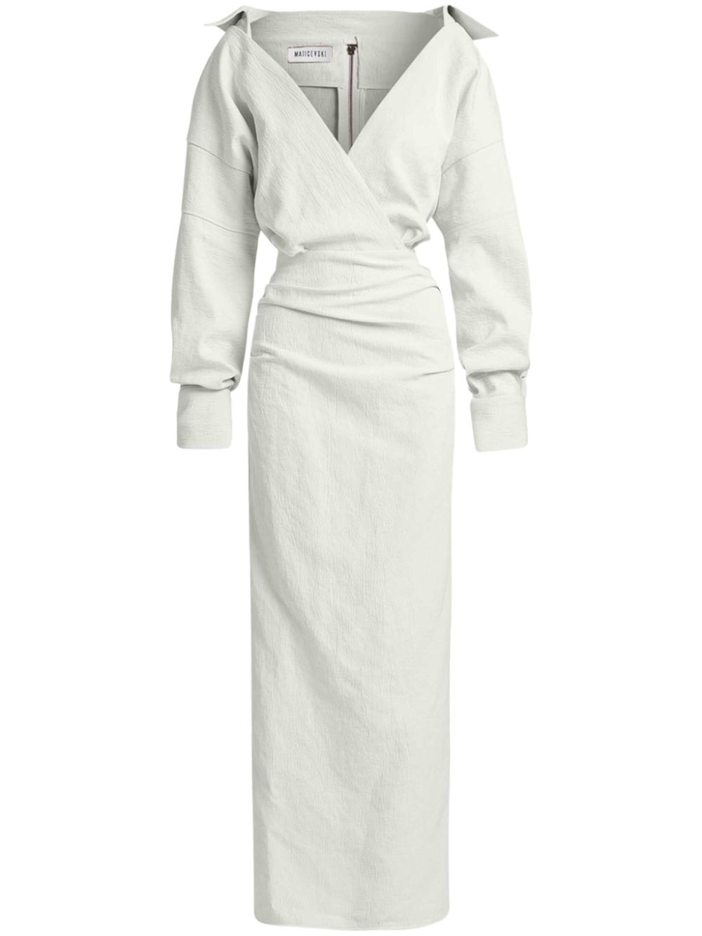 Maticevski V-neck maxi dress - White