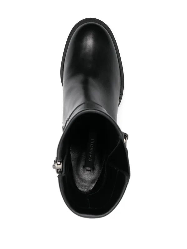 【CASADEI】 レザー アンクルブーツ Casadei レザー アンクルブーツ | ブラック | FARFETCH JP