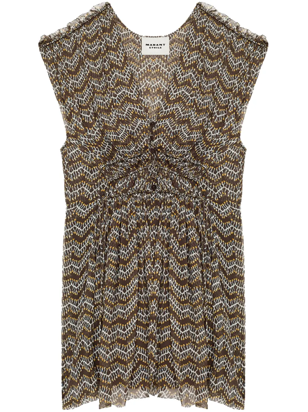 MARANT ÉTOILE robe Anawa à coupe courte | tons neutres | Image 1