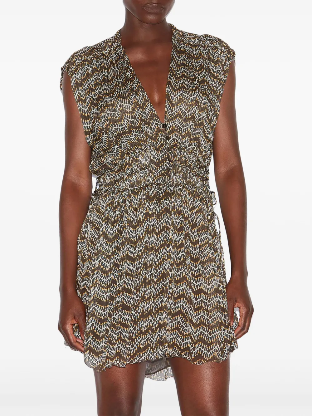 Shop Isabel Marant Étoile Anawa Mini Dress In Nude