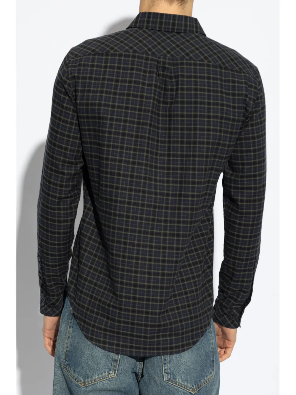 SAMSOE & SAMSOE CHECK-PRINT SHIRT