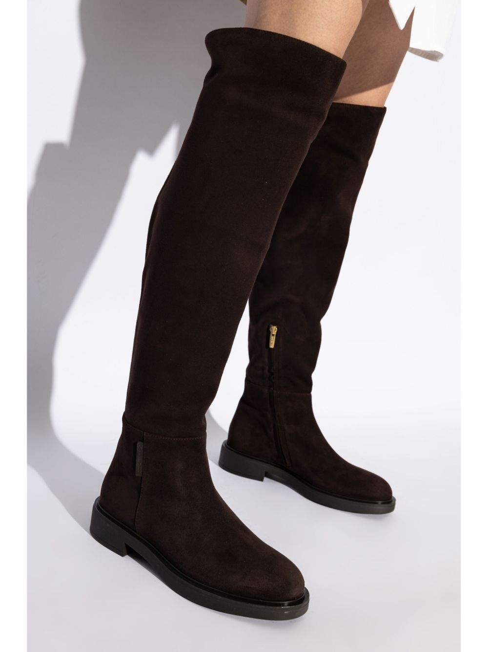 Gianvito Rossi knee-high suede boots Zwart