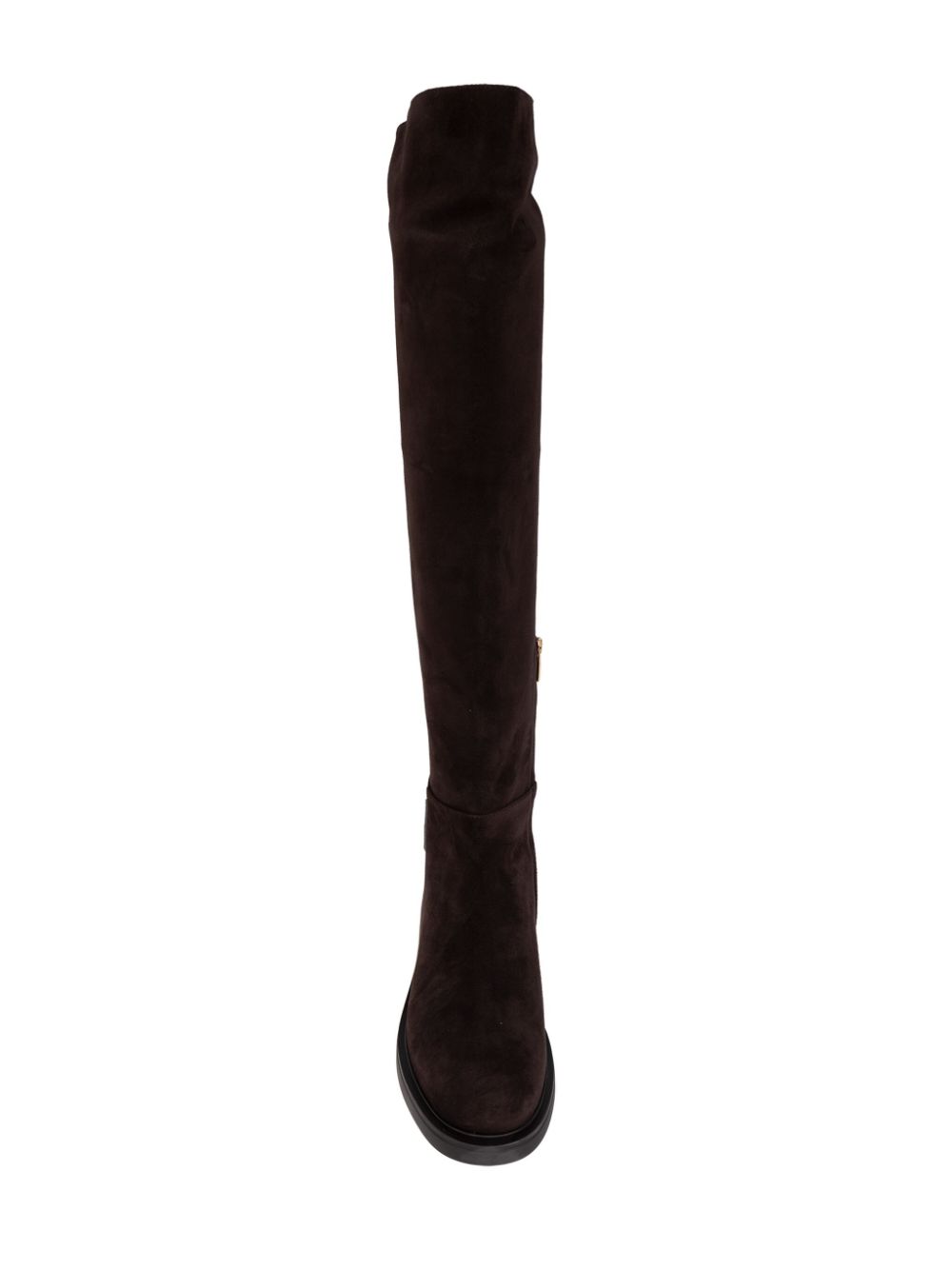 Gianvito Rossi knee-high suede boots Zwart