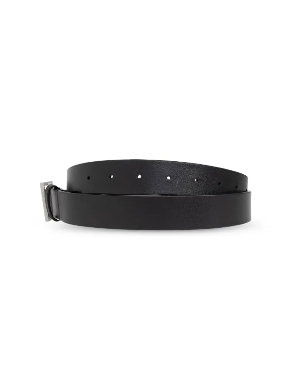 MM6 黒レザー ベルト バックル MM6 黒レザー ベルト バックル