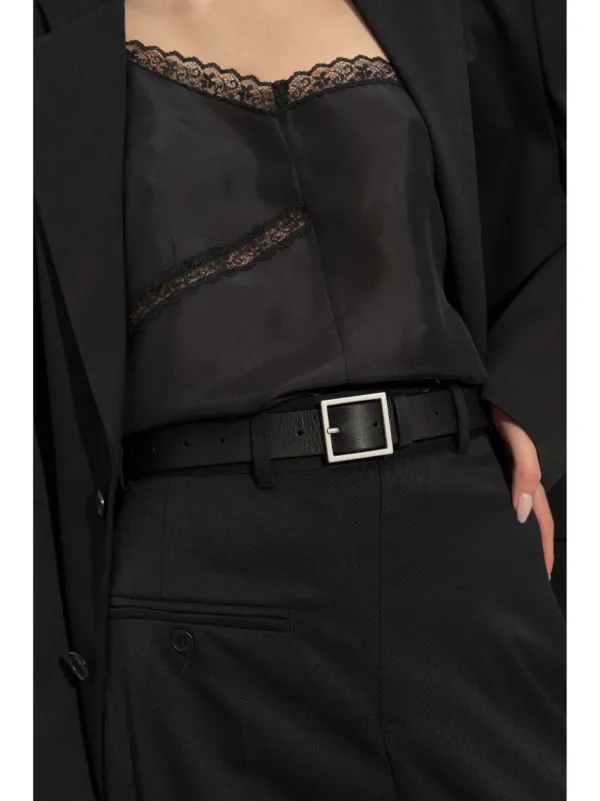 国内発送/送料関税込【Mm6 Maison Margiela】 buckle belt MM6 Maison Margiela Buckled Leather Belt | Black | FARFETCH