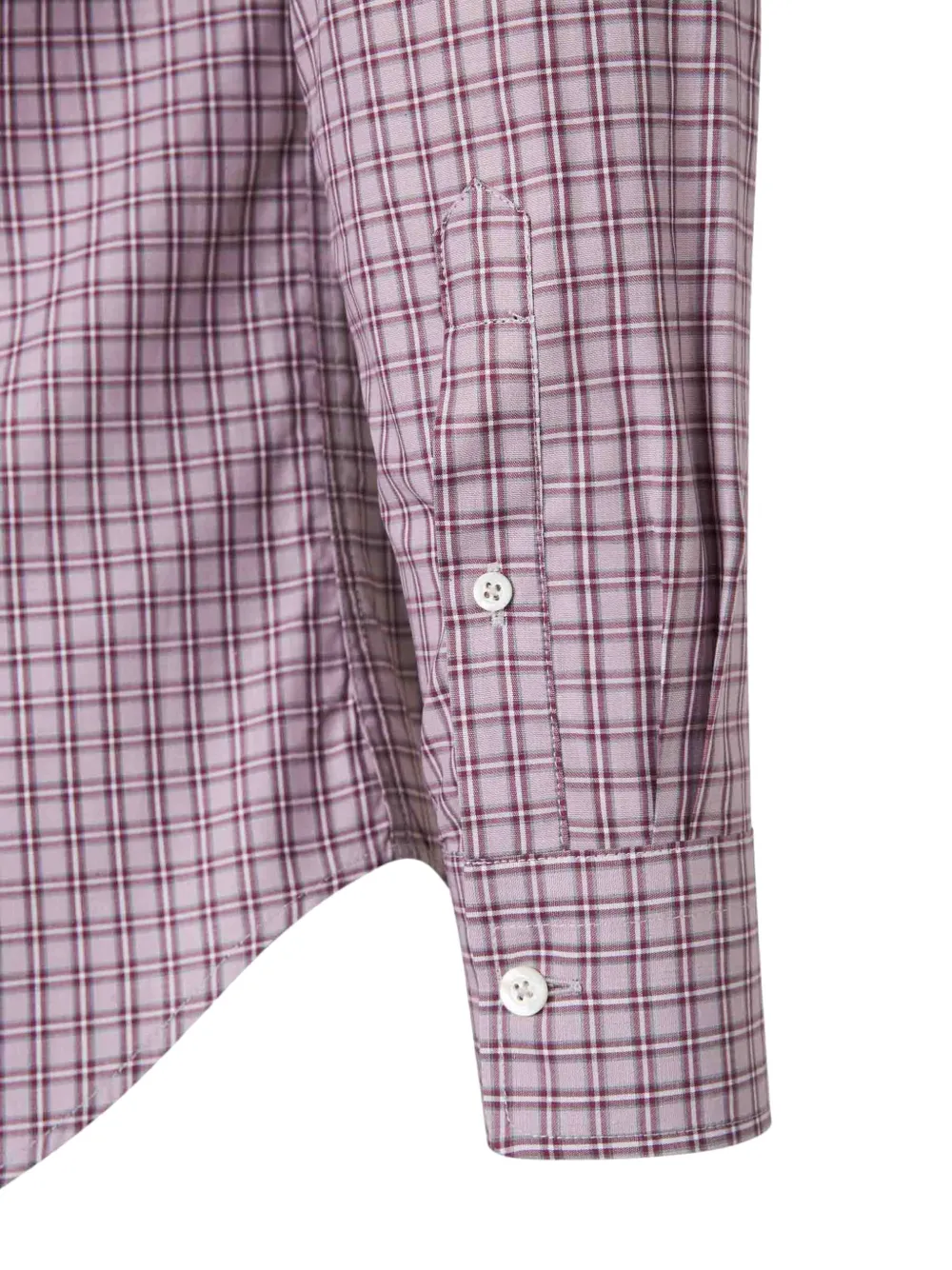 Canali Geruit overhemd Roze