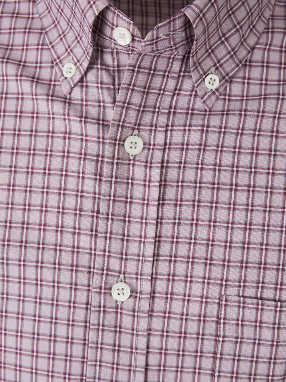 Canali Geruit overhemd Roze