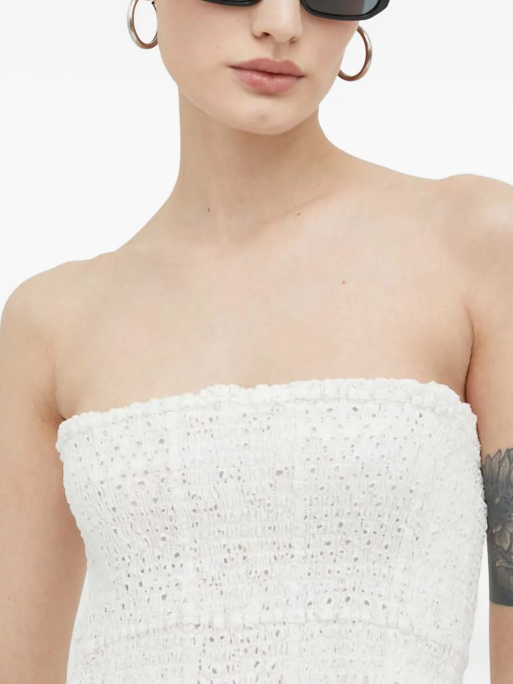 Herskind Smocked Top In White