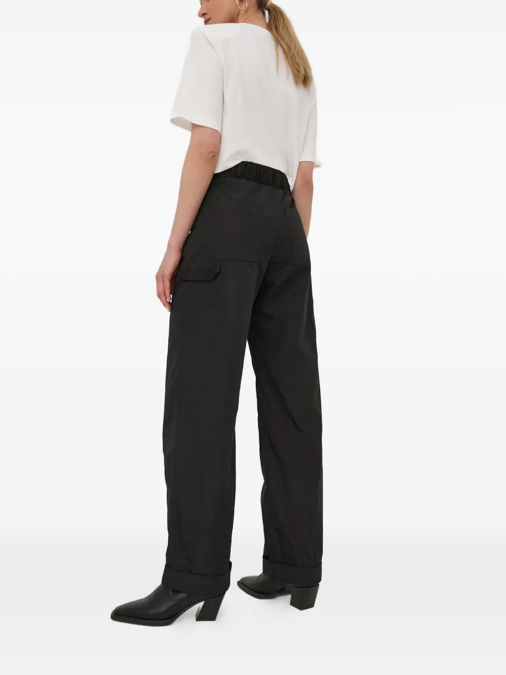 Herskind Elasticated Cargo Trousers In Black
