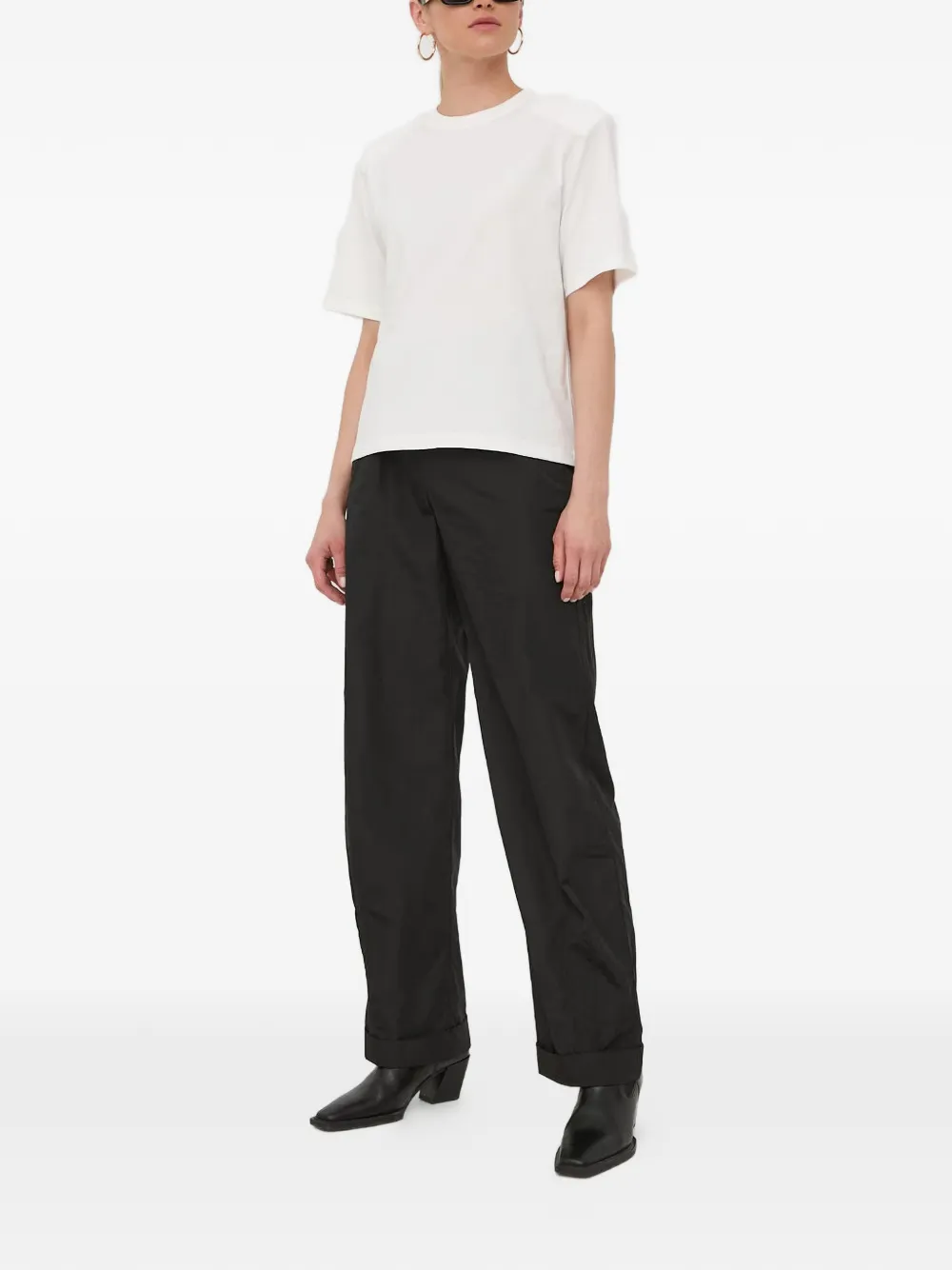 Herskind Elasticated Cargo Trousers In Black