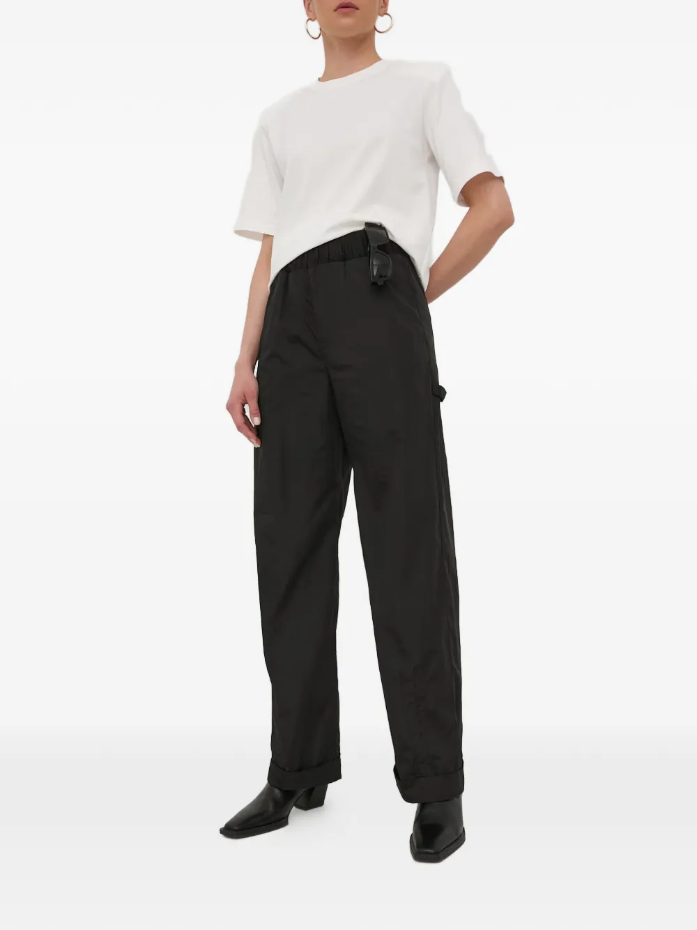 Herskind Elasticated Cargo Trousers In Black