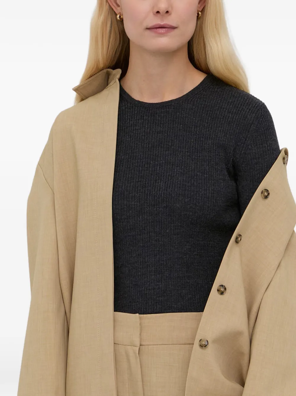 HERSKIND Cato shirtjack met knopen Beige