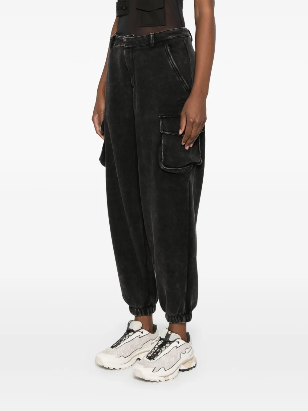 Adidas Originals Washed Cargo Pants In Black
