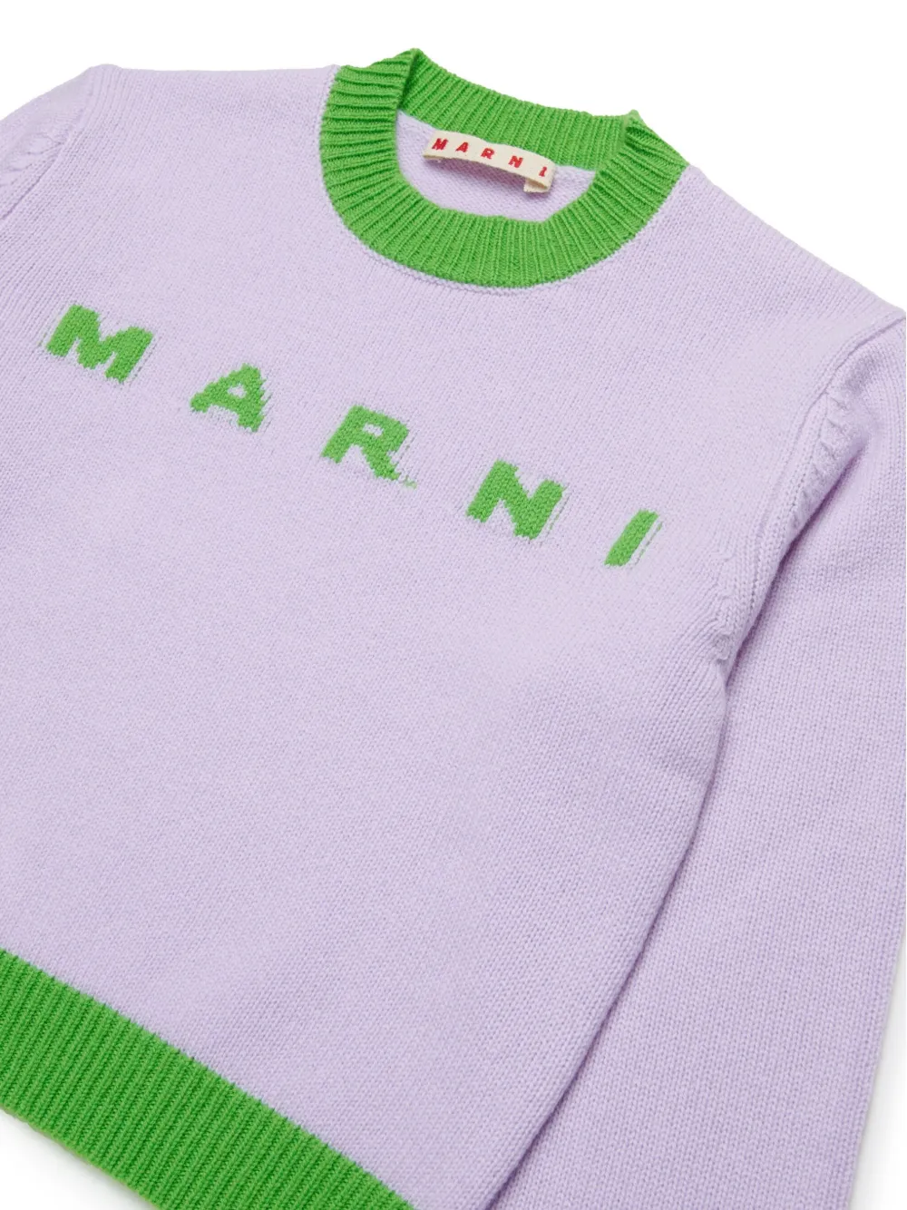 Marni Kids Trui met colourblocking Paars
