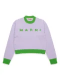 Marni Kids colour-block jumper - Purple